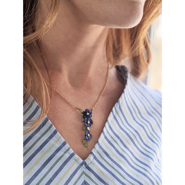 Blue Violet Pendant Necklace