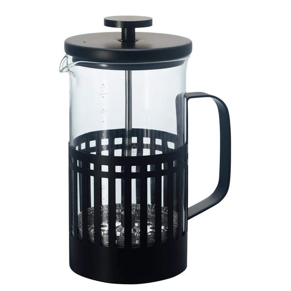 HARIO THN-4-B Harriol Noir Coffee & Tea Press, 4 Cups, Black