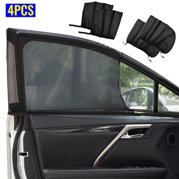 x4 Universal Car Side Window Sun Shade Sunshade Cover Visor Mesh Screen Shield