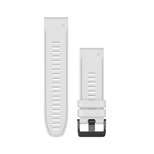 Garmin QuickFit 26mm Watch Band and Optional Extra Long Strap, White Silicone, (010-12903-00)