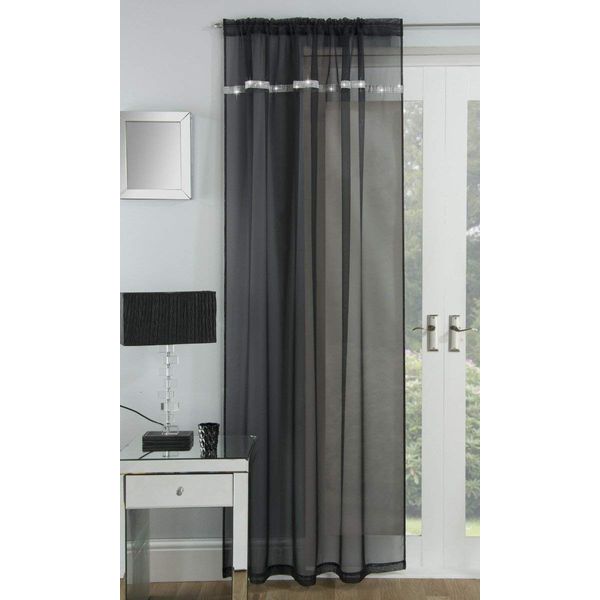 Ibiza White Glitter Trim Tie Blind