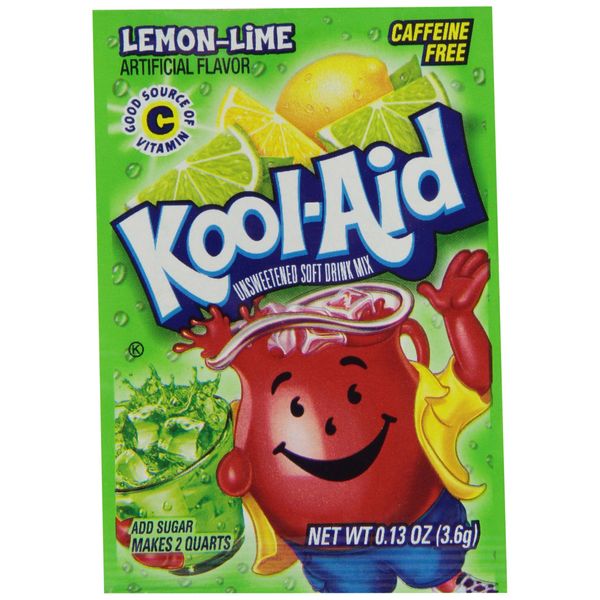 Kool-Aid Lemon Lime Flavored Unsweetened Caffeine Free Powdered Drink Mix (0.13 oz Packet)