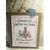 Cottontail Easter Egg Farm Decorative Hanging Sign. 12x9 “. ShipN2Hours