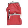 Womens Leather Cigarette and Lighter Case with Twist Clasp (Red)