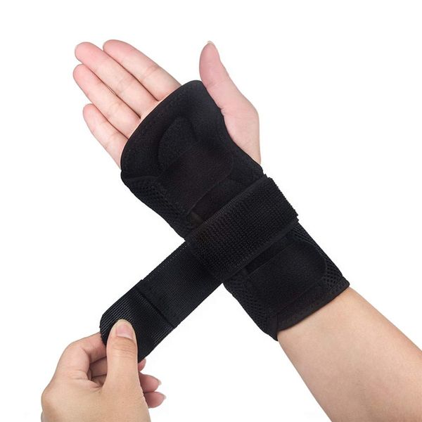 Mekarsoo Wrist Supporter, Wrist Fixation, Ventilation Supporter, Wrist Protection, Sprains, Carpal Tunnel Syndrome, Tendonitis, Fracture Supporter, Lightweight, 2 Aluminum Plates, Adjustable, One Size Fits Most, Unisex (Right Hand)