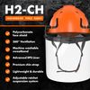 Defender Safety H2 Combo Kit (Vented (Class C) w/Face Shield, Orange)