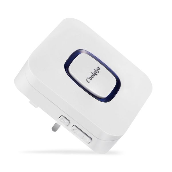 Coolqiya Wireless Doorbell Plug-in Receiver Accessory, No Batteries Required