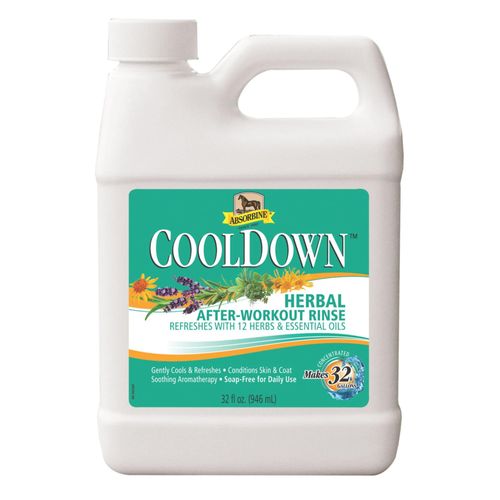 Absorbine CoolDown Herbal After Workout Rinse, 12 Herbs & Essential Oils, Soap-Free Formula, Concentrate Makes 32 Gallons