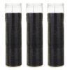 Mega Candles - Unscented 2"x 8" Tall Prayer Container Candle - Black, 3PCS