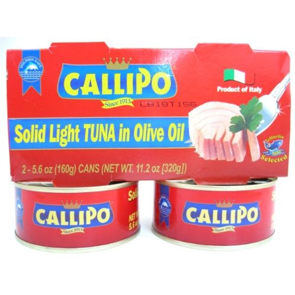 Italian Canned Tuna in Olive Oil Callipo 5.6 Oz (Pack of 2)