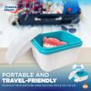 2pk Denture Bath Box, Denture Box for False Teeth Container Full Set | Denture Storage Box, Dentures Box, Denture Cleaning Box, Denture Case, Denture Baths, Retainer Bath, Denture Bath Case