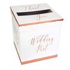 Neviti 776681 Card Post Box, White/Rose Gold