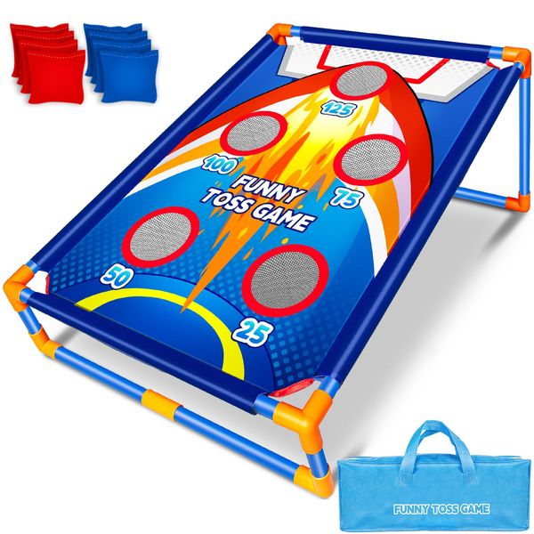 Bean Bag Toss Game for Kids,Ideal Gift for Toys 3-8 Years Old.Outside Toys for 3 4 5 6 7 8+Years Old Boys and Girls,Outdoor Game for Kids,Family Party Game Birthday Christmas Outdoor Activities