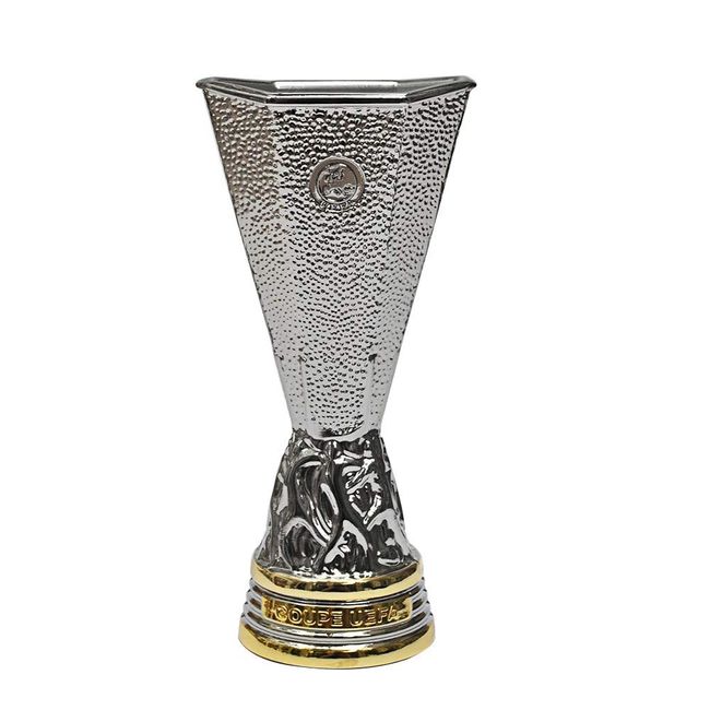 UEFA EUROPA LEAGUE Unisex Adult EL 45 mm Replica Trophy in 3D, Silver, 45 mm