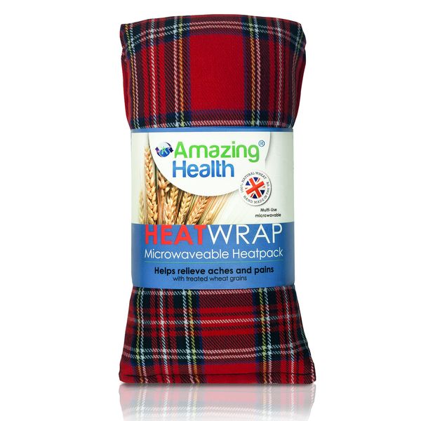 Amazing Health Hot and Cold Pack Cotton Tartan Wheat Bags - Unscented (Red Tartan)