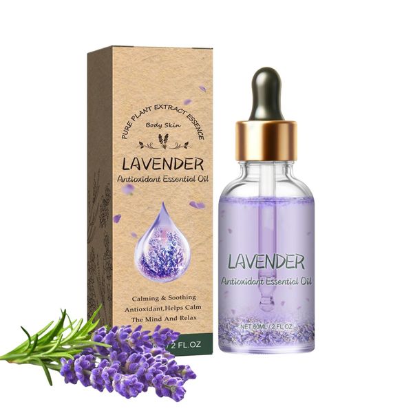 Lavender Massage Oil for Skin, Lavender Oil Massage Oils for Massage Therapy, Massage Oil for Relaxing & Calming, Body Oil for Muscle & Arthritis Pain Relief, Lavender Antioxidant Essential Oil