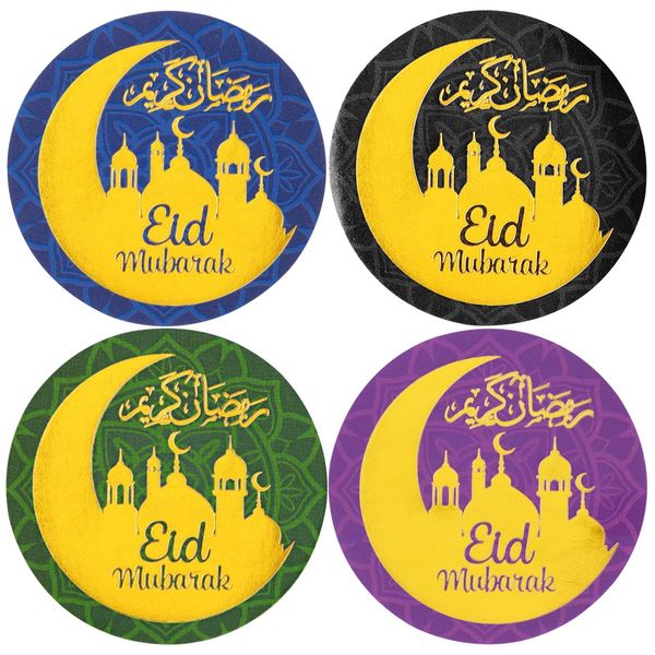 COLOFALLA 60pcs Ramadan Aufkleber DIY Ramadan Dekoration Ramadan Stickers Eid Mubarak Muslim Deko Ramadan Geschenkboxen Karte Scrapbooking zum Basteln (A)