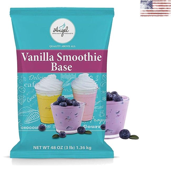 Angel Vanilla Smoothie Base - Instant Frappe Mix - Creamy & Delicious - 3lb