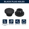 uxcell 6 Pcs Black Plug Hole H18 Waterproof Rubber Button Plug for 17mm/0.67" Hole
