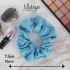 Jumbo Cotton Scrunchie Hair Tie - Light Blue
