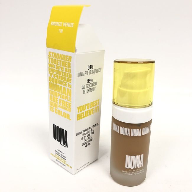 UOMA Beauty Say What?! Foundation BRONZE VENUS Shade T1N New