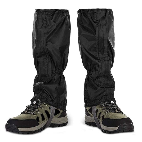 HQdeal Hiking Gaiters Leg Gaiters, 600D Oxford Waterproof Warmth Gaiters for Mountain Snow, Hiking, Skiing, Walking, Climbing, Hunting