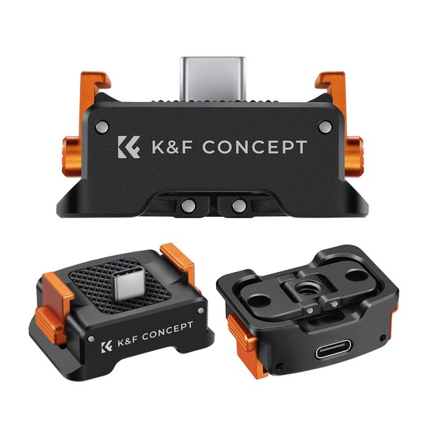 K&F Concept Charging Adapter Base For DJI OSMO POCKET 3 Quick Release Type-C Charging Stand Dock Desktop Mount Interface Holder