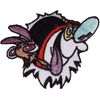 Stimpy & Ren Bursting Logo 3" Wide Iron-on/Sew-on Embroidered Patch