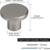 Goldenwarm 4 Pack Silver Drawer Knobs - Brushed Nickel Cabinet Knobs for Kitchen & Wardrobe Cabinet Doors