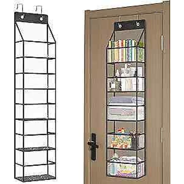 5-Shelf Over The Door Hanging Pantry Organizer, Room Organizer with Clear