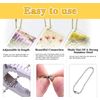 3Pcs Sliver 120" Metal Ceiling Fan Pull Chain Extension with 90Pcs Matching Conn