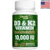 🔥Extra Strength | Vitamin D3 K2 | 10000 IU US - Immune support strong bones
