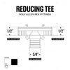 Supply Giant QQUF0100-5 Plastic PEX Poly Alloy Tee Barb Pipe Fitting 1'' White (5 Pack)