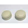(2) Ivory D-Shaft Knobs for Impedance Matching Volume Control M&S, D-stem