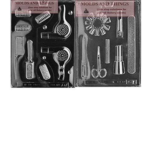 Make up kit chocolate candy mold, MANICURE KIT chocolate candy mold, Cosmetic Chocolate Candy Mold,BEAUTICIAN KIT Chocolate Candy Mold
