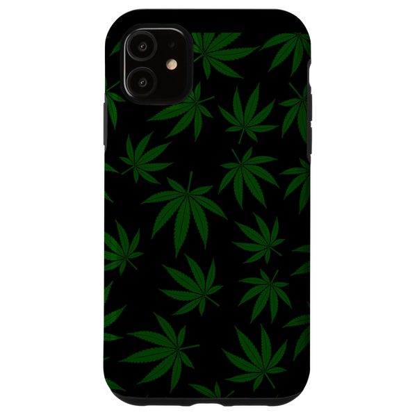 iPhone 11 Weed Leaf pattern - Pot-head Sativa and Indica In the Sheets Case