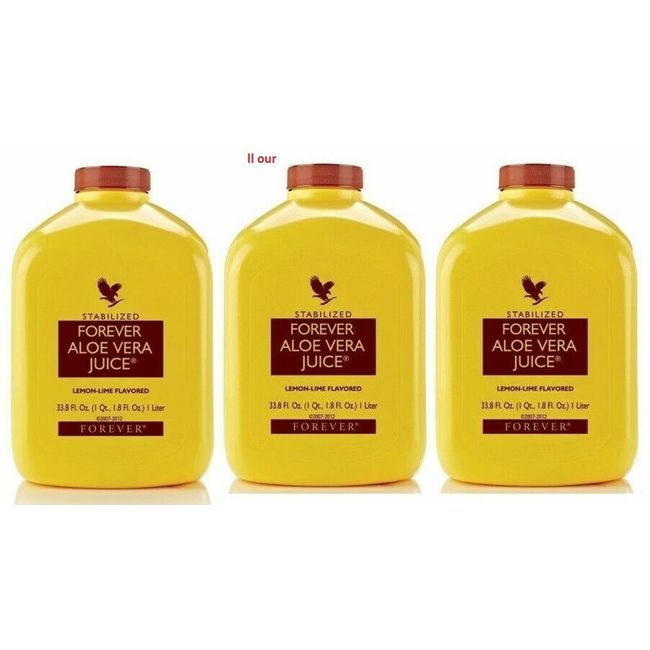 3 bottles Forever Aloe Vera Juice 33.8 fl.oz  Original