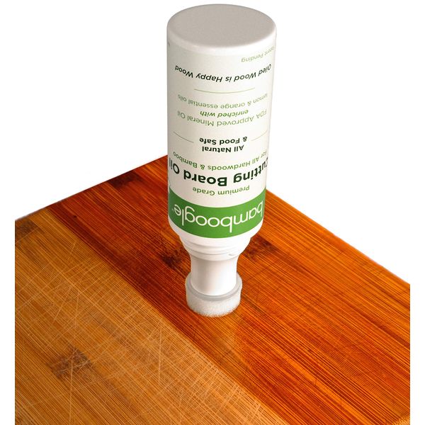 Bamboogle Food Grade Mineral Oil For Cutting Boards - No Mess Cutting Board Oil With Easy Applicator