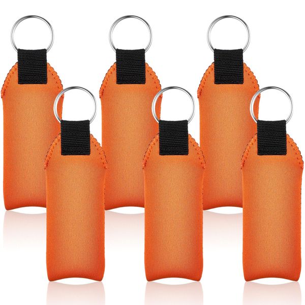 WILLBOND 6 Pieces Floating Boat Keychain Waterproof Floatable Foam Keychain (Orange)