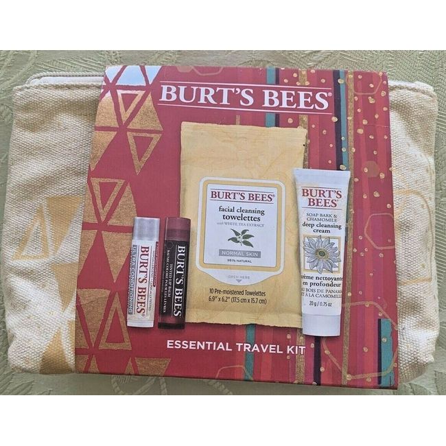 Brand New - Burt's Bees Essential Skin Care Travel 5-Piece Gift Set Kit