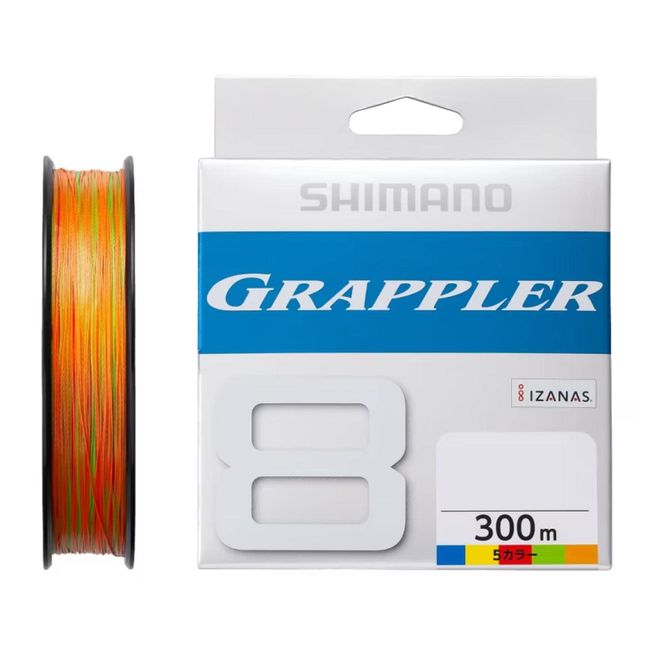 Shimano Grappler 8 PE 300m LD-A71U 5 Colors (5 Colors x 10 m) No. 6