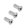 Hilitand Flat Hex Nuts, M6 M8 Iron Plated Nickle Flat Nuts Round Head Hex Nut Hex Socket Screw Inserts Threaded Insert Nuts (M8X15 30PCS)