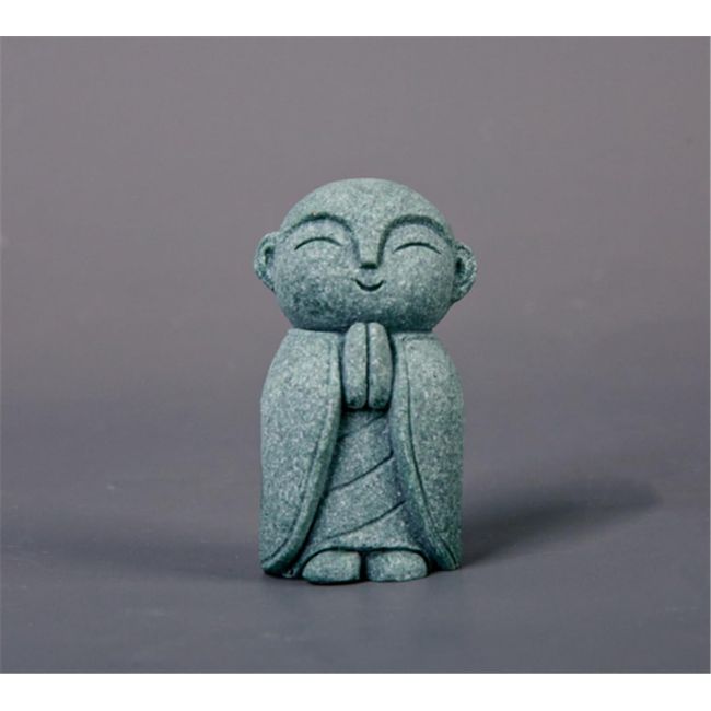 Jizo-san Osho Zen Meaning Cute Prayer Healing Ojizou Protection God Granite Religious Figurine Granite Buddha Statue (Prayer Jizo)