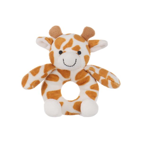 Apricot Lamb Baby Lovey Giraffe Soft Rattle Toy, Plush Stuffed Animal for Newborn Soft Over 0 Months (Yellow Giraffe, 6 Inches)