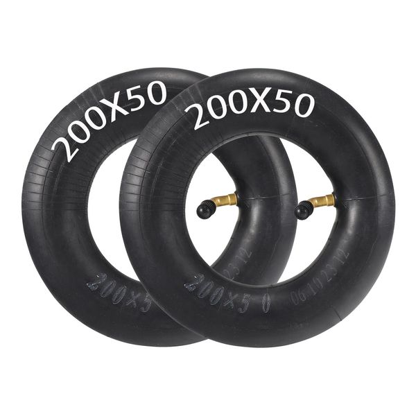 2-pack 200x50 inner tube,Electric Scooter Tire Tube Compatible with Dune Buggy, ePunk, Crazy Cart, PowerRider 360 Razor E100, E150, E200, Power Core E100