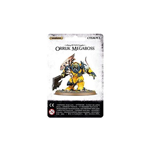 Warhammer Age of Sigmar Games Workshop 99070209003 Ironjawz Orruk Megaboss Tabletop and Miniature Gaming, Black