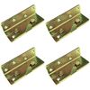 4 PCS Heavy Duty Bed Rail Brackets,Bed Hinges Sets,Bed Frame Fasteners