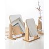 Donally Tabletop Mirror, Mirror, Stand, Wooden Frame, For Makeup and Makeup, Interior (Small, Natural)