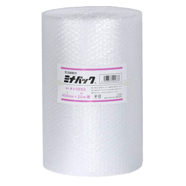 Sakai Chemical #400SS Minapack, 15.7 in (400 mm) x 66.6 ft (20 m), Cushioning Material Roll, No Paper Tubes, Made in Japan, Industrial (Commercial Air Pack), Transparent