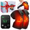 2PCS Cordless Heated Knee Massager Vibration Heating Shoulder Brace Support Wrap